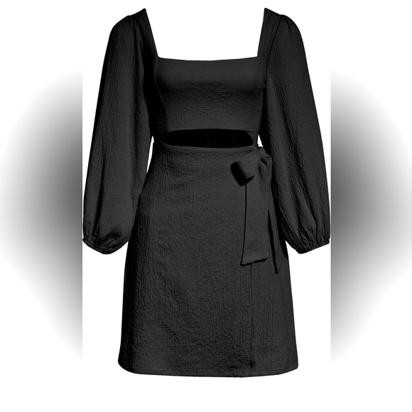 A S T R the label center cut out long sleeve mini - Picture 2 of 5